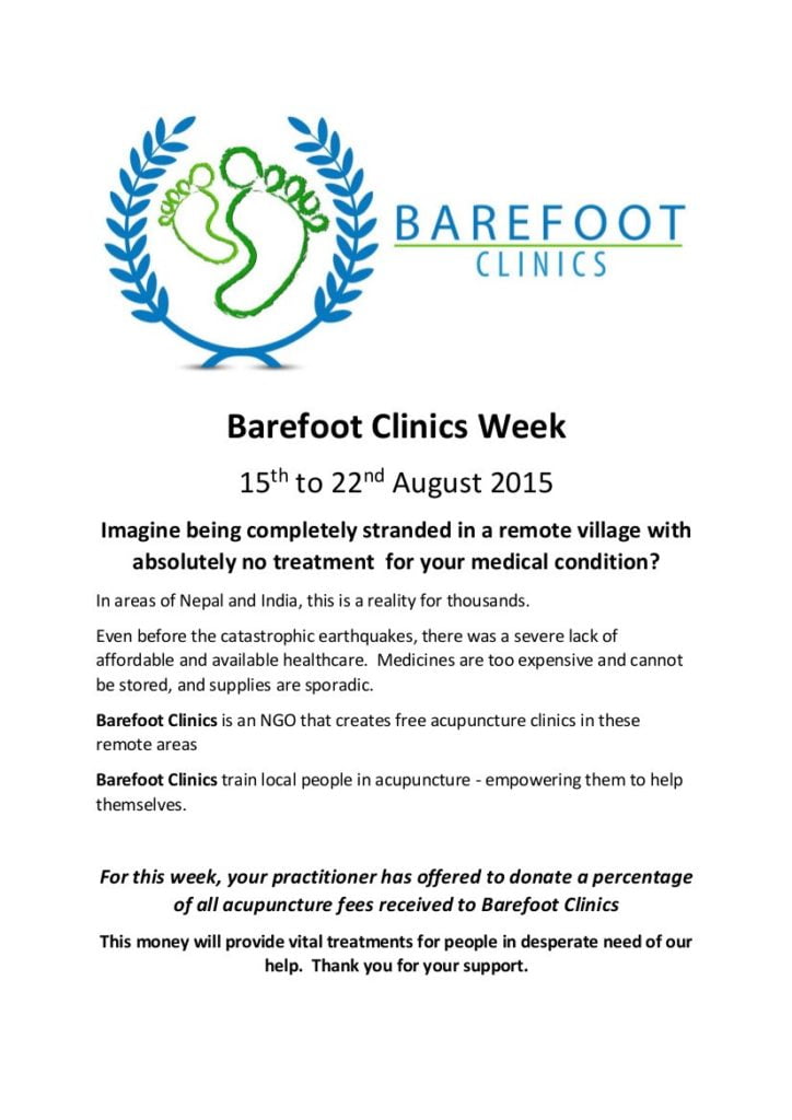 barefoot clinics week new logo poster